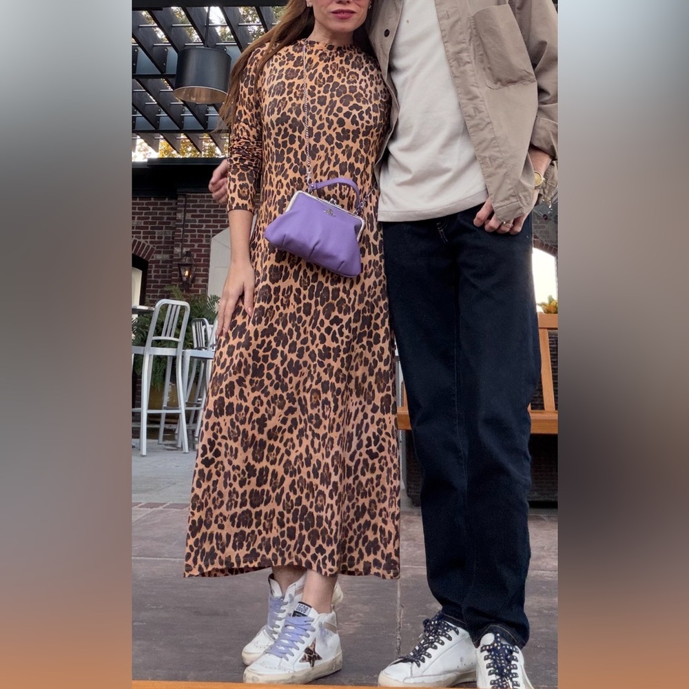 Bimba y lola - Leopard Print midi Sleeve Dress